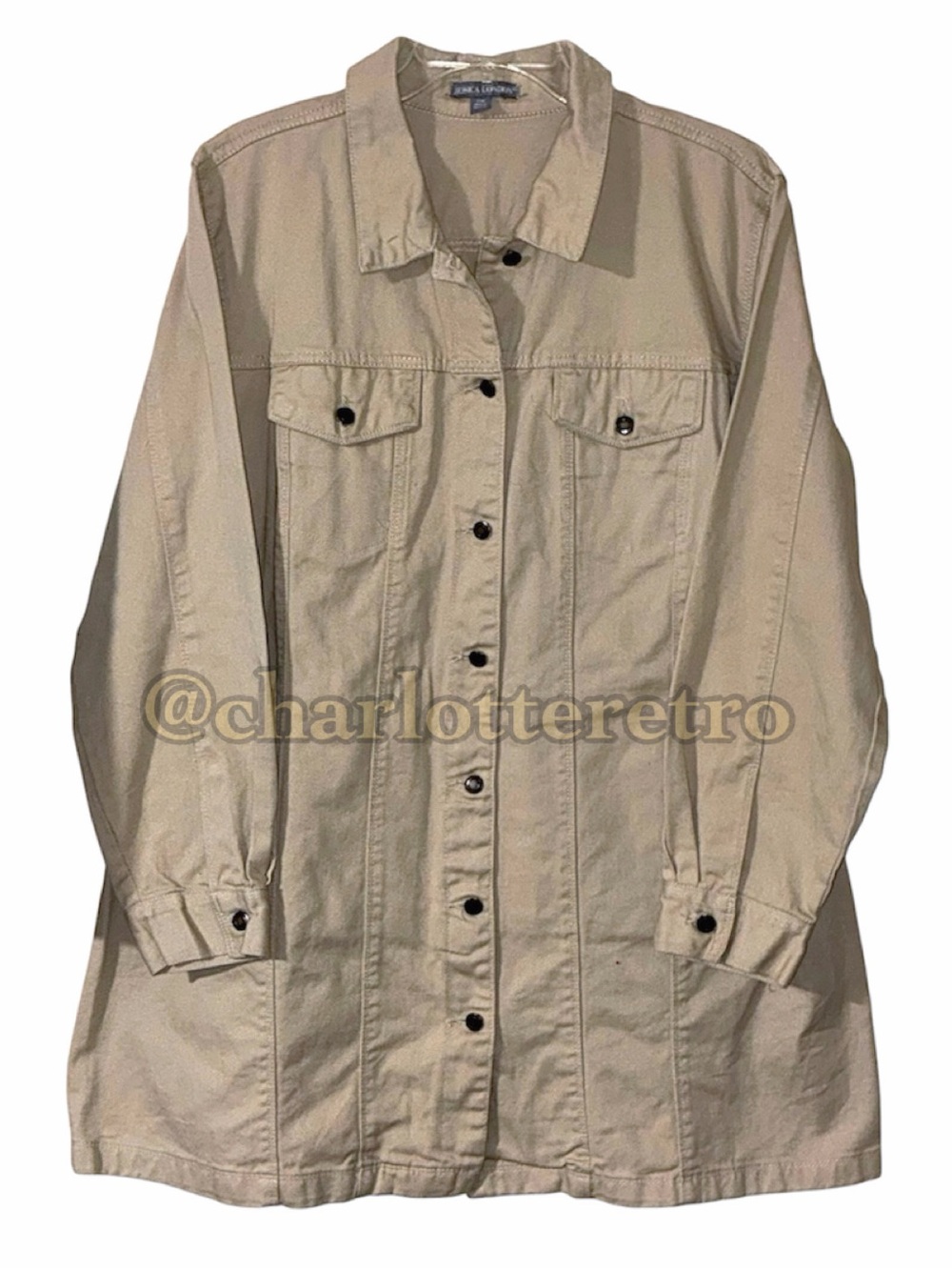 Jessica London •  Khaki Denim Chore Coat